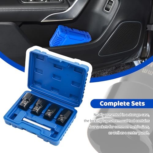 5PCS Locking Lug Nut Removal Tool, 17-22mm Wheel Lock Removal Kit - Image 6