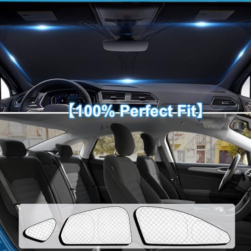 KMF 8pcs Thicken Sun Shades for Ford Fusion 2013-2021 Accessories, Full Car - Image 3