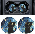 Car Cup Holder Ceramic Coasters 2 Pack, 2.56 in Anti Slip Absorbent Coaster by Rueneaj