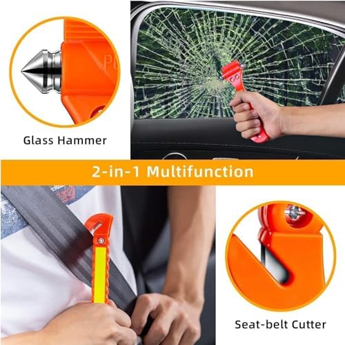Safety Hammer, 10 Pack Car Emergency Escape Tool Car Window Breaker and Seat - Image 4