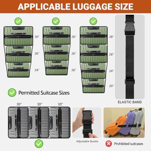 BILIONE 5 Pcs Adjustable Luggage Connector Strap - Image 5