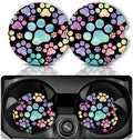 Yonlevres Car Coasters for Cup Holders, 2 Pack, Dog Paw by Yonlevres