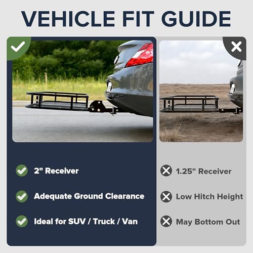 ARKSEN 60" x 23" x 5.5" Folding Hitch Cargo Carrier w/500D Bag&Straps - Image 4