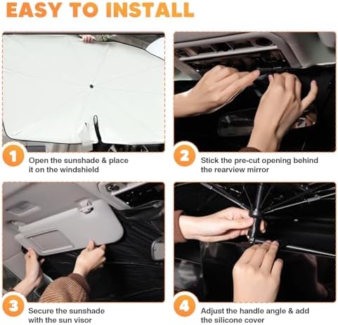KUST Sun Shade Umbrella for 【Toyota Camry 2018-2026】 | Custom Fit Windshield - Image 6