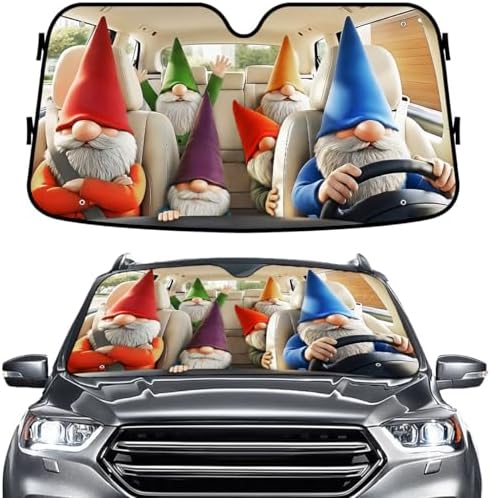 GENANY Gnome Windshield Sun Shade 55 x 30 Inch by GENANY