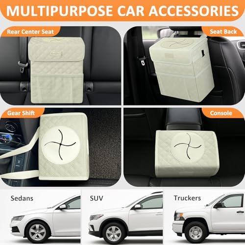 Vankor Car Trash Can with Lid Leak Proof Car Accessories - Image 5