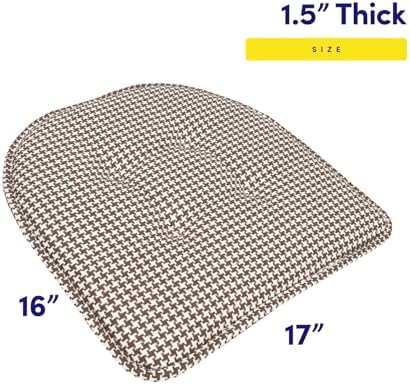 Sweet Home Collection Chair Cushion Memory Foam Pads Tufted Slip Non Skid - Image 2