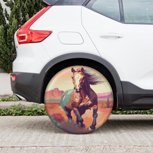 Spare Tire Cover Wild Horses Wheel Covers Protectors Waterproof Dust-Proof - Image 7