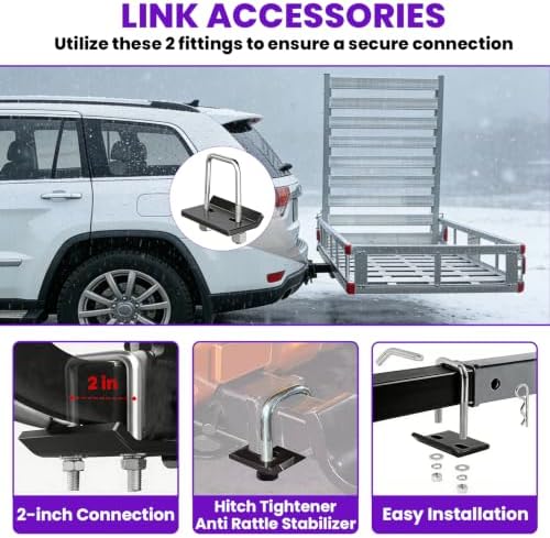 500LBS Trailer Hitch Cargo Carrier - Image 7