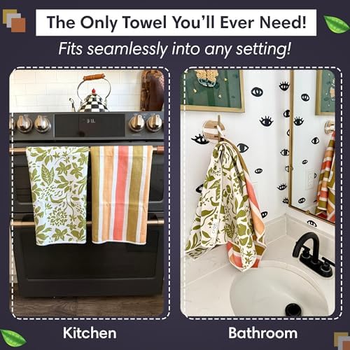 Double-Sided Microfiber Hand Towels, Waffle Kitchen Towels Set - Image 2