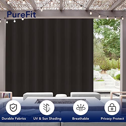 PureFit Outdoor Curtains for Patio Waterproof Weatherproof Outside Curtains - Image 3