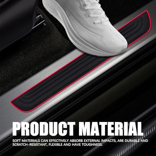 4PCS Car Door Sill Protector, Car Door Edge Guards, Anti-Scratch Rubber Auto - Image 3