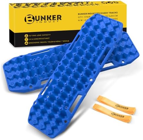BUNKER INDUST Off Road Traction Boards, Pair Recovery Tracks Traction Mat by BUNKERINDUST