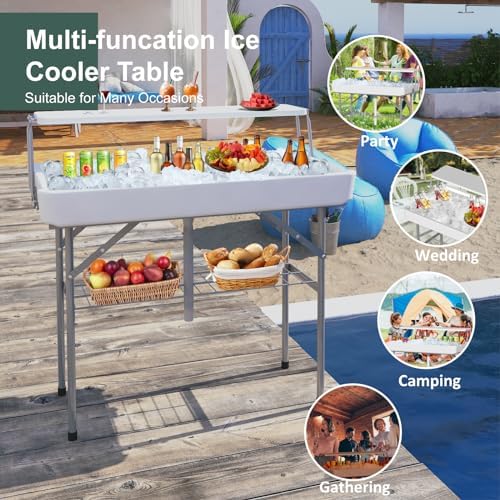 2 Tiers 4 Foot Ice Cooler Table - Image 7