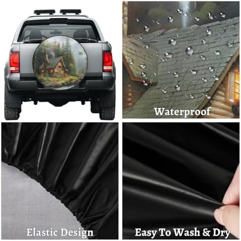 Landscape Spare Tire Cover 15in Spare Wheel Covers Tire Storage Cover - Image 4
