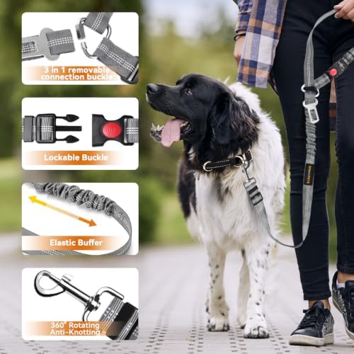 Dog Seat Belt, Durability Retractable Dog Car Harness Adjustable Dog Seat Belt - Image 5