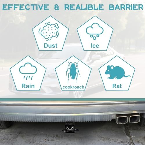 Hitch Cover Elegant Black Cat Eyes Square Towing Hitch Covers 2” Heavy Duty - Image 6
