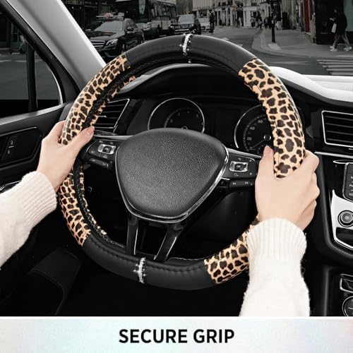 Road Comforts Leopard Steering Wheel Cover - Image 5