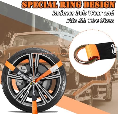 4 Pack Car Tie Down Straps for Trailers - Image 2