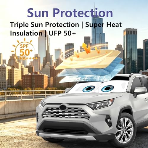 Gven Windshield Sun Shade for Toyota RAV4 2019-2022 2023 2024 2025 2026 - Image 3