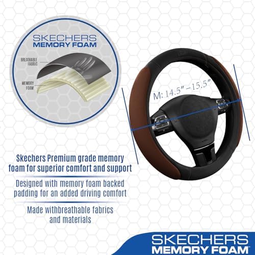 Skechers Steering Wheel Cover, Memory Foam Car Steering Wheel Cover, - Image 3