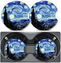2 Pack Starry Dark Night Car Coasters Cup Holder, Neoprene Anti Slip Mat by Unknown