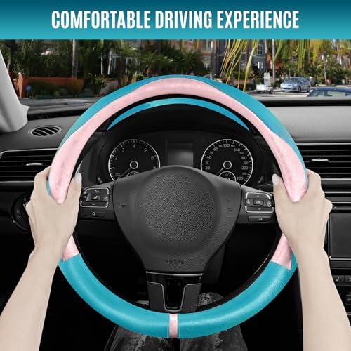 PIC AUTO Steering Wheel Cover, Universal Fit 14.5"–15.5", Soft PU Grain Leather - Image 5