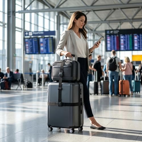 2-Pack Elastic Luggage Straps, Adjustable Bungee Belt - Image 6