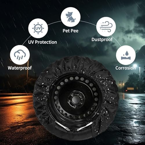 4-Pack RV Tire Covers, Waterproof & UV Resistant Wheel Covers - Image 3
