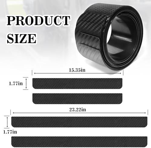No Adhesive Magnetic Car Door Sill Protector, Anti-Scratch Carbon Fiber Door - Image 3
