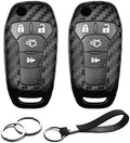 2pcs Compatible with Ford Key Fob Cover Case Key Chain by INFIPAR