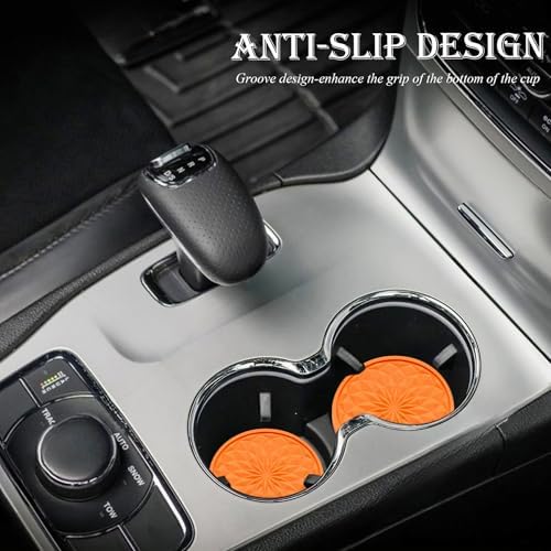 4 Pack Silicone Car Cup Holder Coaster – 2.75 Inch Non-Slip Drink Mat, - Image 3