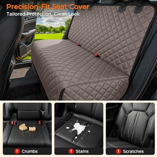 URPOWER Dog Car Seat Cover for Back Seat, Waterproof Car Seat Protector - Image 2