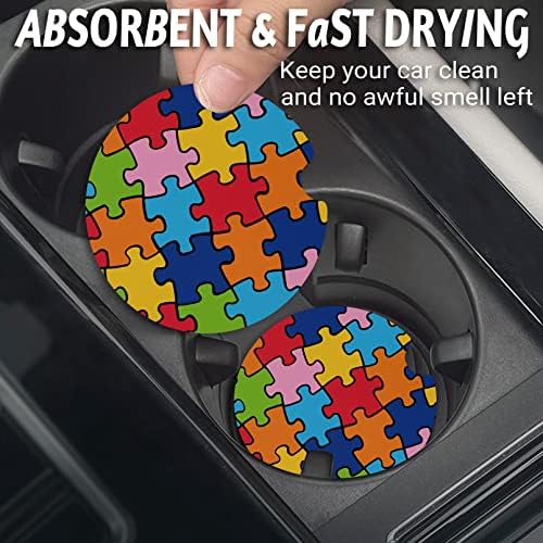 Yonlevres Car Coasters for Cup Holders, 2 Pack - Image 2