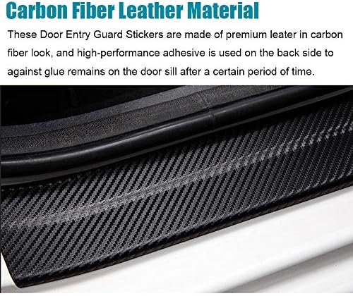LEXLEY for Mazda 2013-2026 CX-5 Carbon Fiber Style Leather Door Sill Protector - Image 2