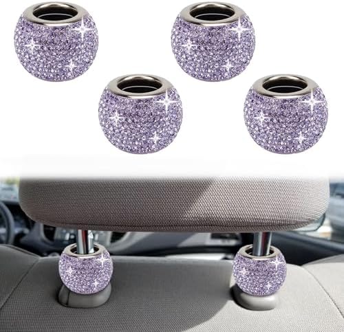 BFXM 4 Pcs Car Headrest Collars, Bling Head Rest Collars Rings Decoration by BFXM