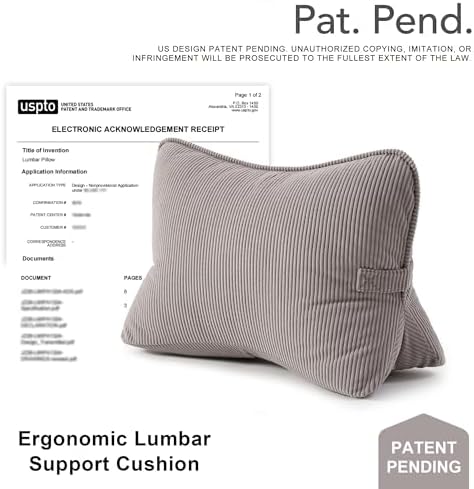 Pat. Pend. Corduroy Lumbar Support Pillow - Image 2