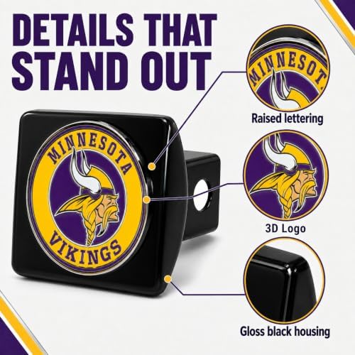 Minnesota Vikings Trailer Hitch Cover - Image 4
