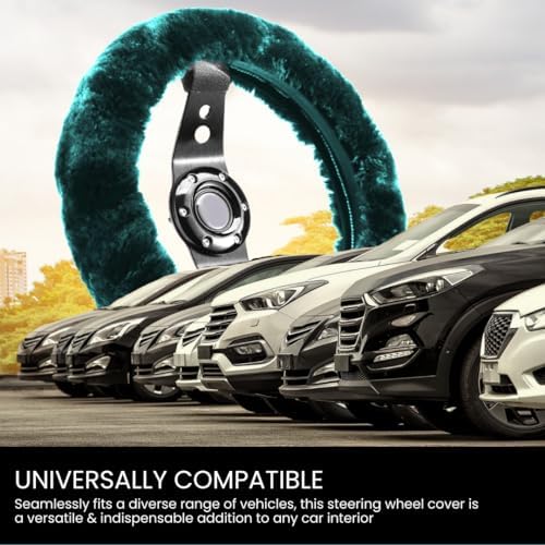 Andalus Brands Luxury Fluffy Car Steering Wheel Covers – Genuine Merino - Image 6