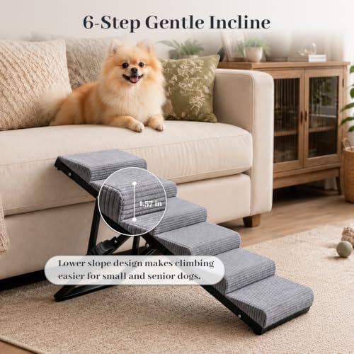 Dog Ramp for Bed, Foldable Dog Ramp, 5 Adjustable Heights, 150 lb - Image 3