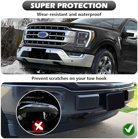 Tow Hooks Covers for F150 2004-2026/Bronco 2021-2026/Tundra Black - Image 5