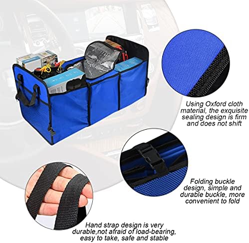 8sanlione Car Trunk Organizer, 3 Compartments, Insulated Section - Image 3