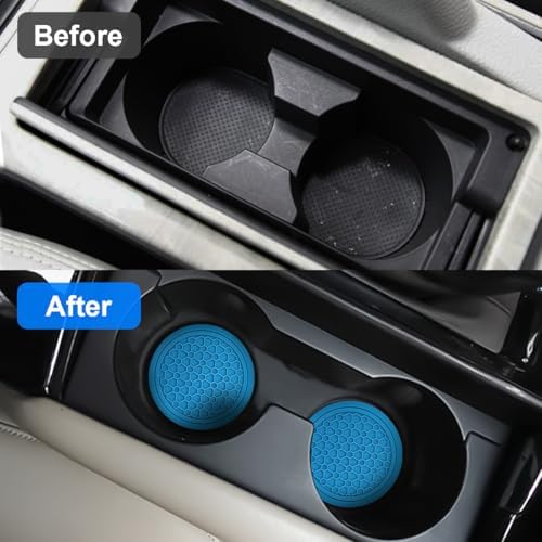 Mandark 2PCS 2.75 Inch Car Cup Holder Coasters, Light Blue - Image 3