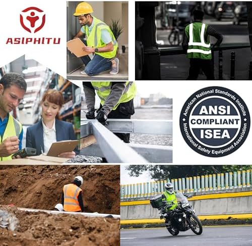 Reflective Safety Vest for Men Women Construction Vest ANSI Standard AP1 - Image 5