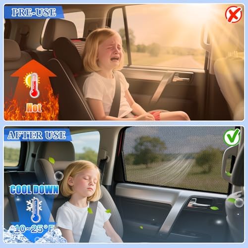 ZATOOTO Side Window Sunshades for Cherokee 2011-2020, Visible & UV‑Block - Image 4