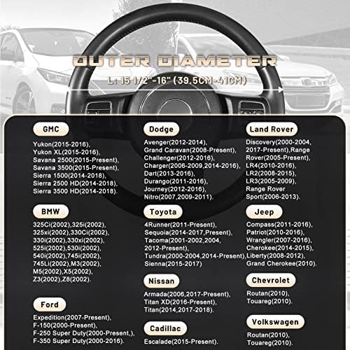 SEG Direct Car Steering Wheel Cover 15.5"-16" Silver Carbon Fiber Pattern - Image 5