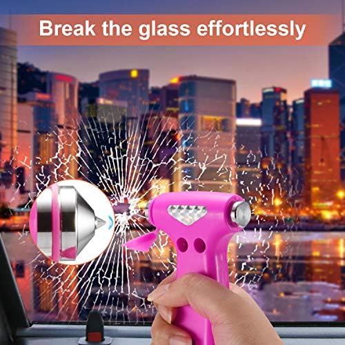 THINKWORK 2PC 3-in-1 Pink Car Safety Hammer Gift - Image 7