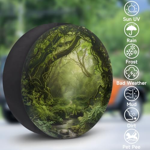 Forest Spare Tire Cover 15in Spare Wheel Covers Tire Storage Cover - Image 3