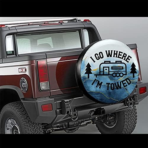 Siski I Go Where I'm Towed Spare Tire Cover Wheel Protectors Weatherproof - Image 2