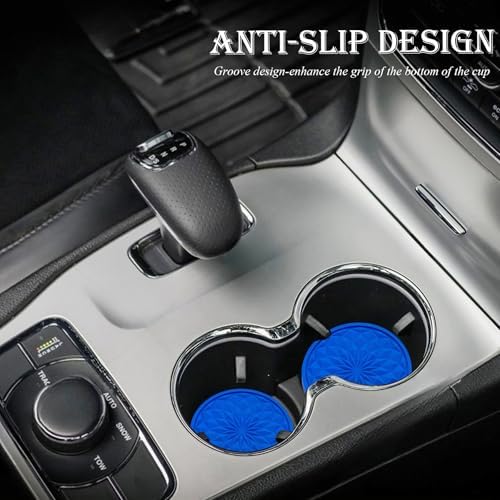 2 Pack Silicone Car Cup Holder Coaster – 2.75 Inch Non-Slip Drink Mat, - Image 3
